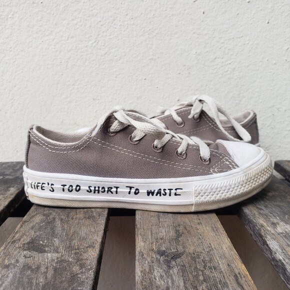 5/$100 SALE - Converse Renew  "Life's Too Short To Waste" Chucks - Picture 14 of 14